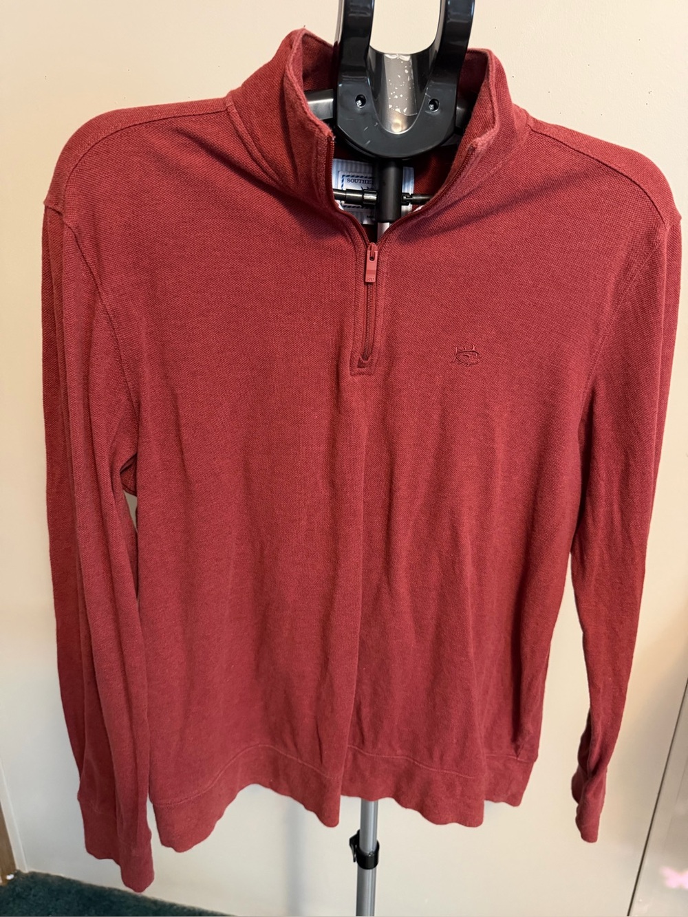 Southern Tide Men's Skipjack Pique Quarter-Zip Pullover in a Size Medium
